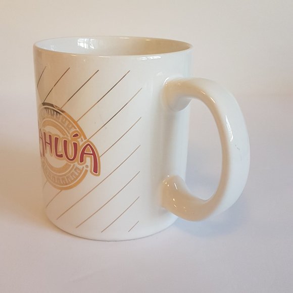 Set of 2 Vintage Kahlua Liqueur Mugs Teacups White Red Gold Kahlua Coffee Mugs - Picture 5 of 16